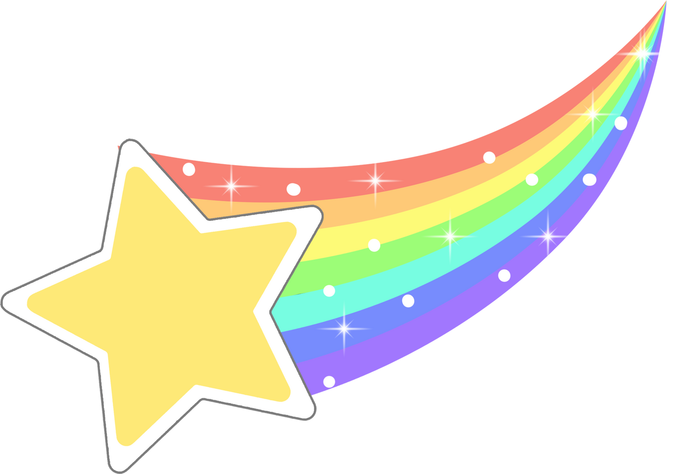 Pastel Shooting Star Rainbow