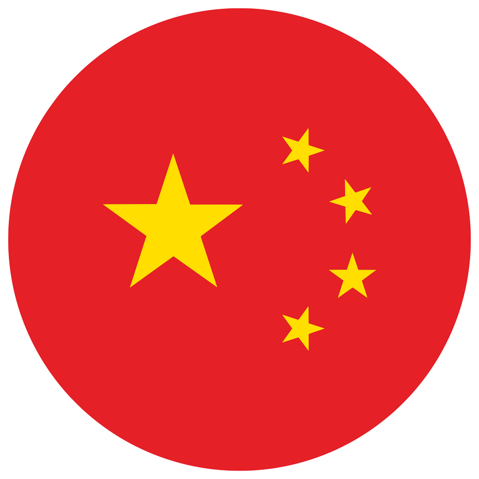 China Flag Sticker | Set of China Flag | China Flag in Different Shapes